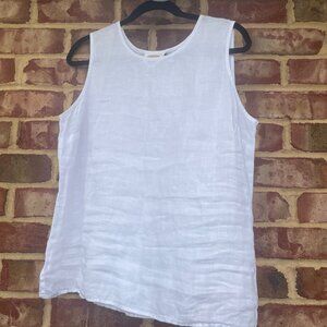 Size 16 Vintage Talbots White Linen Top